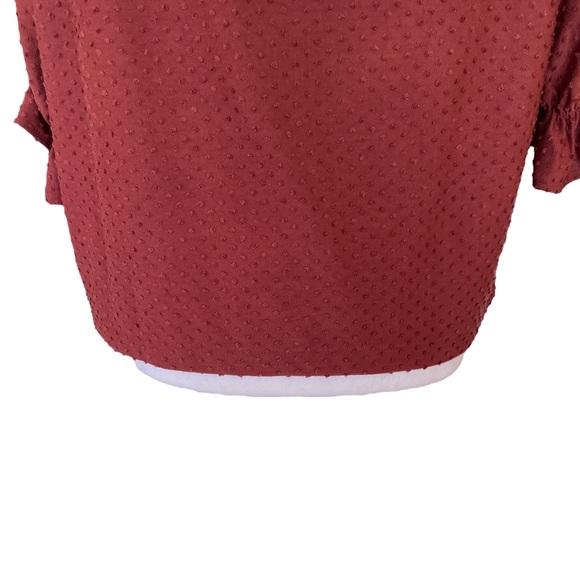 Madewell Texture & Thread Clip Dot Ruffle Top - L - Picture 10 of 15